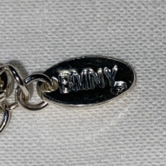 BMNY Rhinestone Heart silver toned Necklace - Picture 2 of 8